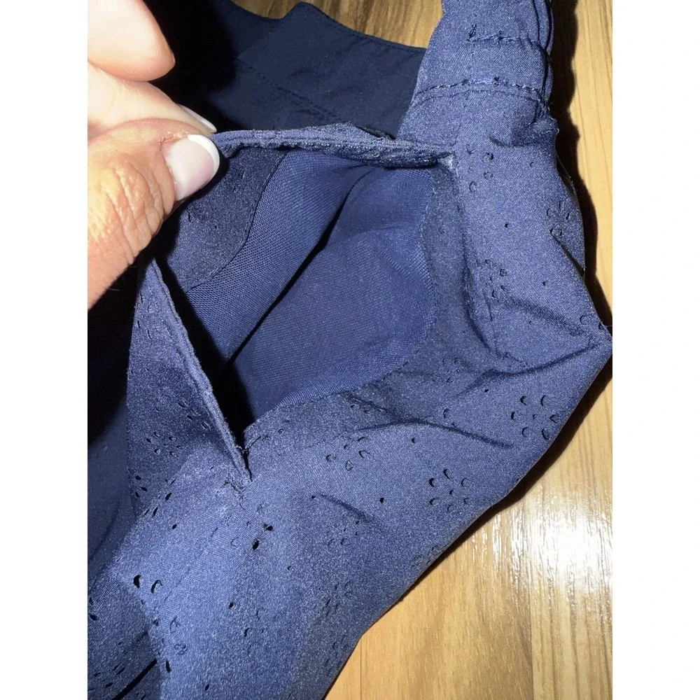Speedo Women's Navy Blue Skort Sz‎ Small Eyelet Cut Shorts UPF 50+ Protection